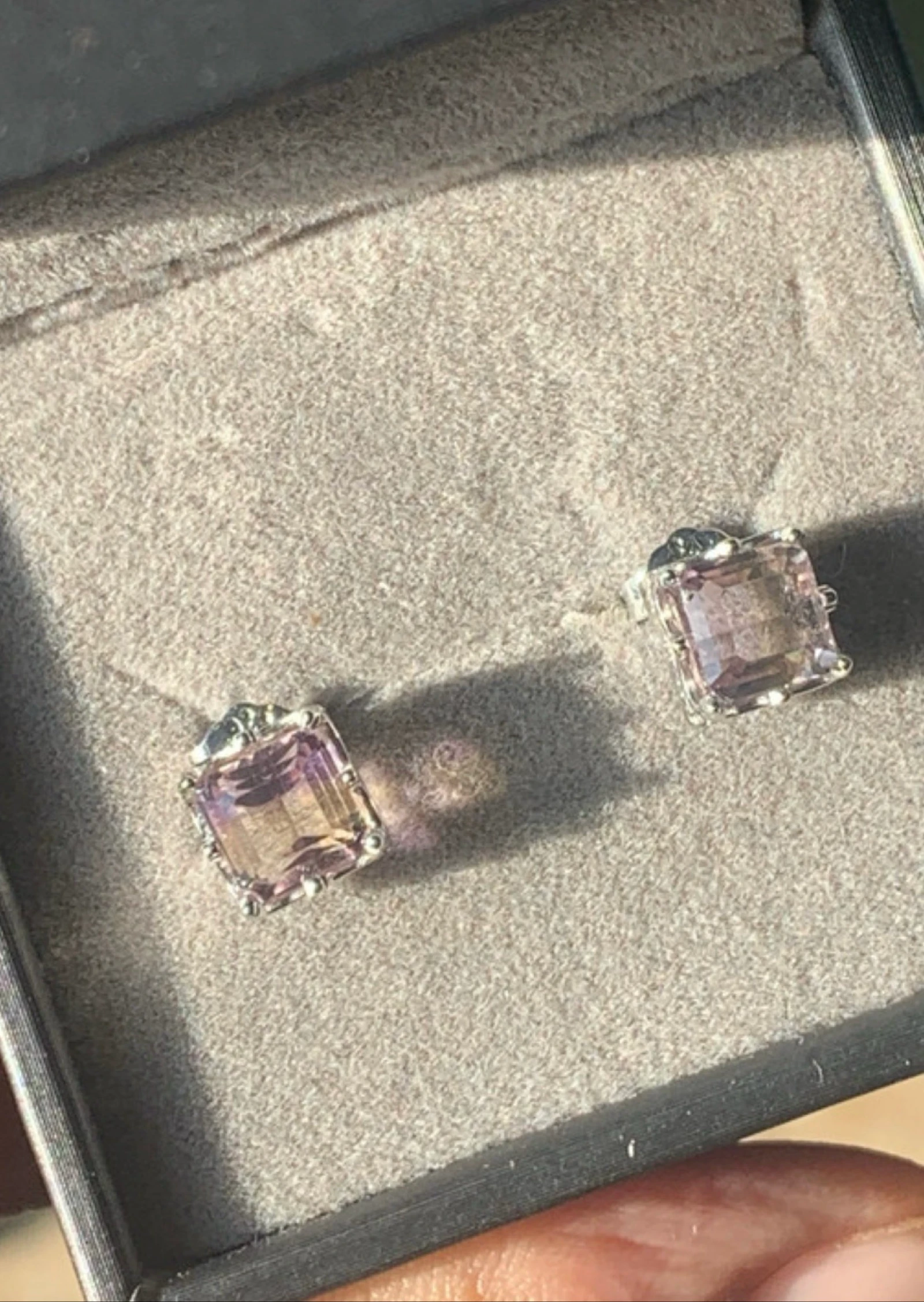 Pendientes de plata con ametrino natural – photo 5